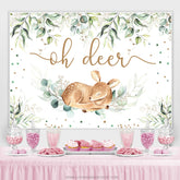 Grün Blätter Oh Reh Boho Safari Thema Babydusche Hintergrund